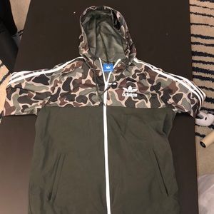 Adidas camo  windbreaker